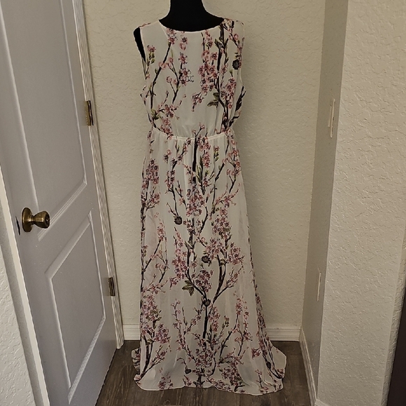 Floral Sleeveless Hi-Low Maxi Dress - Picture 6 of 17